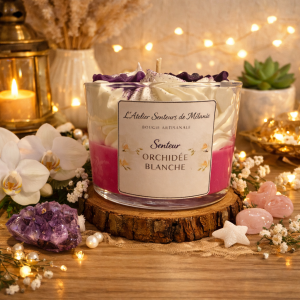 Bougie gourmande " Orchidée Blanche "